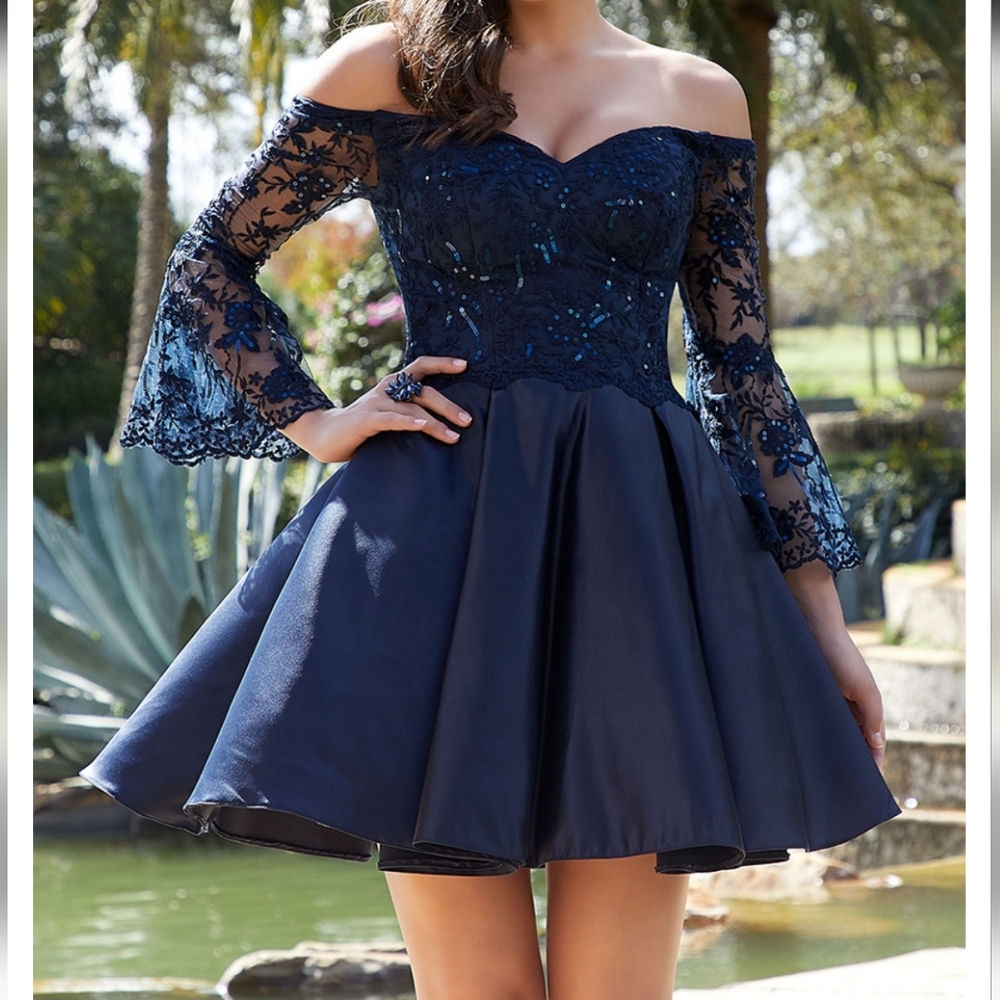 Damas Quinceanera A-linje Off-shoulder Dresses, Damas de Vizcaya by Morilee, 0